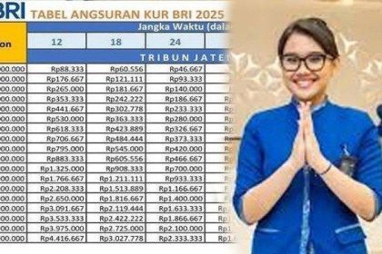 Tabel KUR BRI 2025 Pinjaman Rp100 Juta