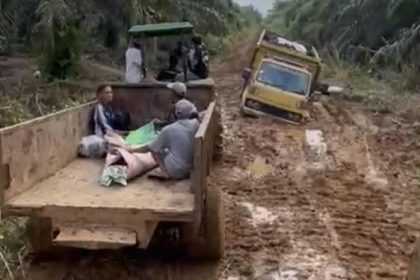 Traktor Sawit Angkut Jenazah Viral di Jambi